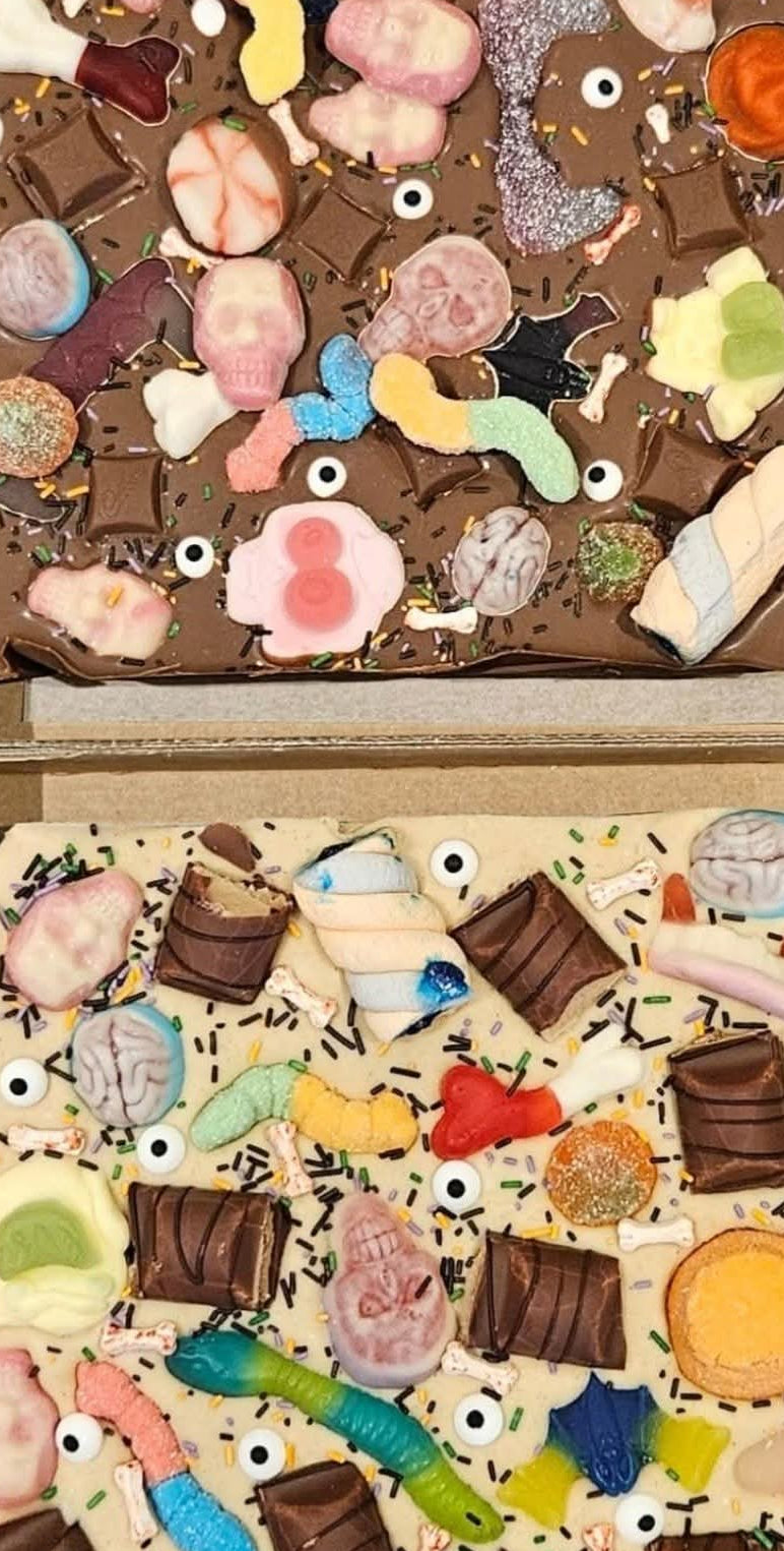 Halloween decorated slab